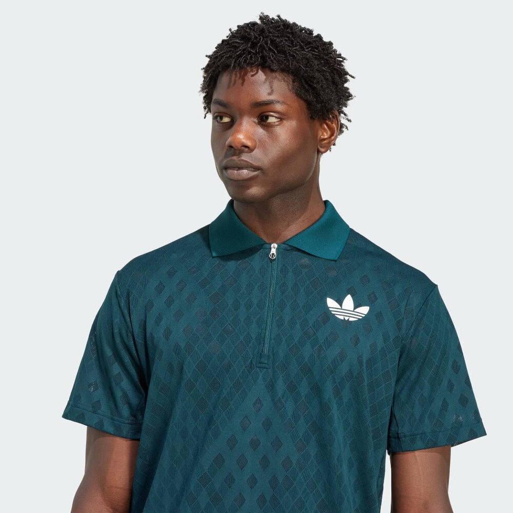 NWT Adidas Club Tennis Climacool Piqué Polo Shirt Men's #JY4848 Aurora Ivy LARGE - Picture 4 of 5